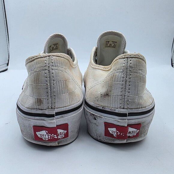 Vans Authentic Womens Size 6 White Platform Shoes Casual Walking Skateboarding - Picture 5 of 13